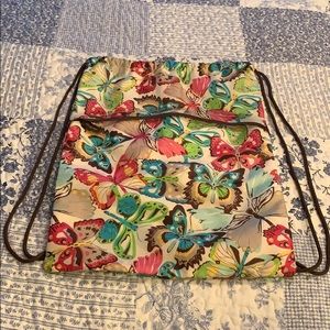 ThirtyOne Butterfly Backpack sling drawstring Bag